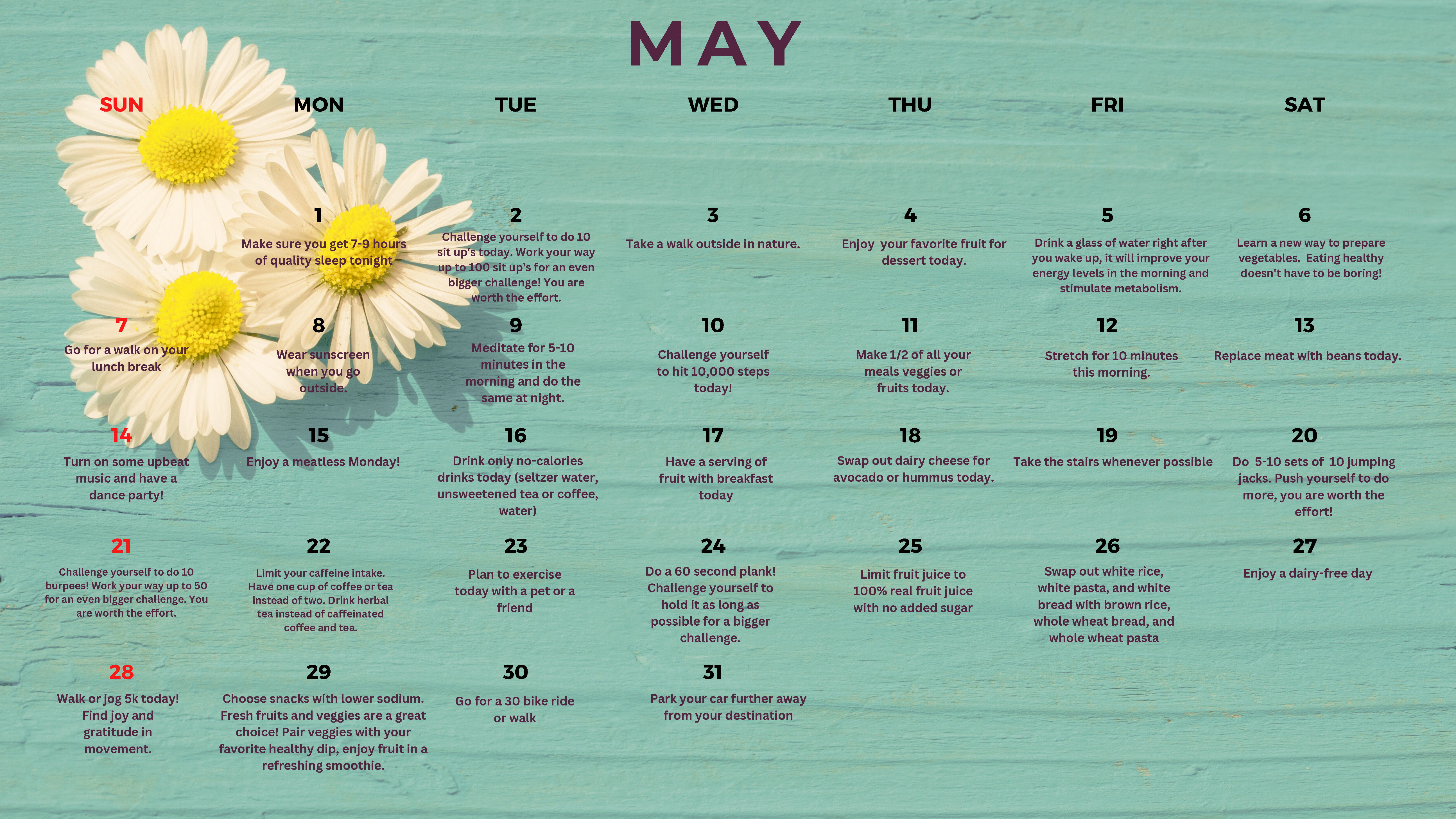 Happiness calendar May 23